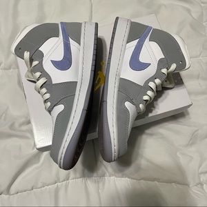 Womens wolf grey air Jordan 1 mid